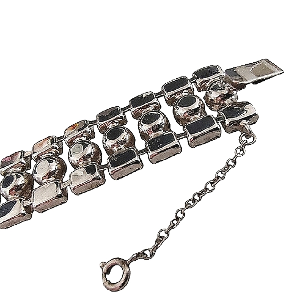 Eisenberg Crystal Rhinestone Headlight Bracelet Signed - Picture 11 of 15
